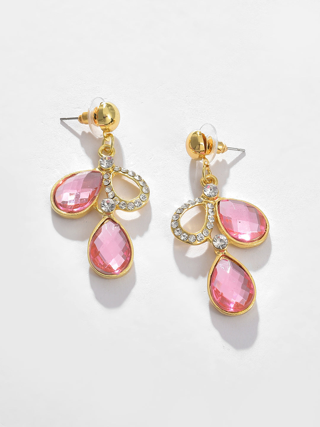 Gold Plated Designer Stone Necklace and Earring Set Jewellery Set