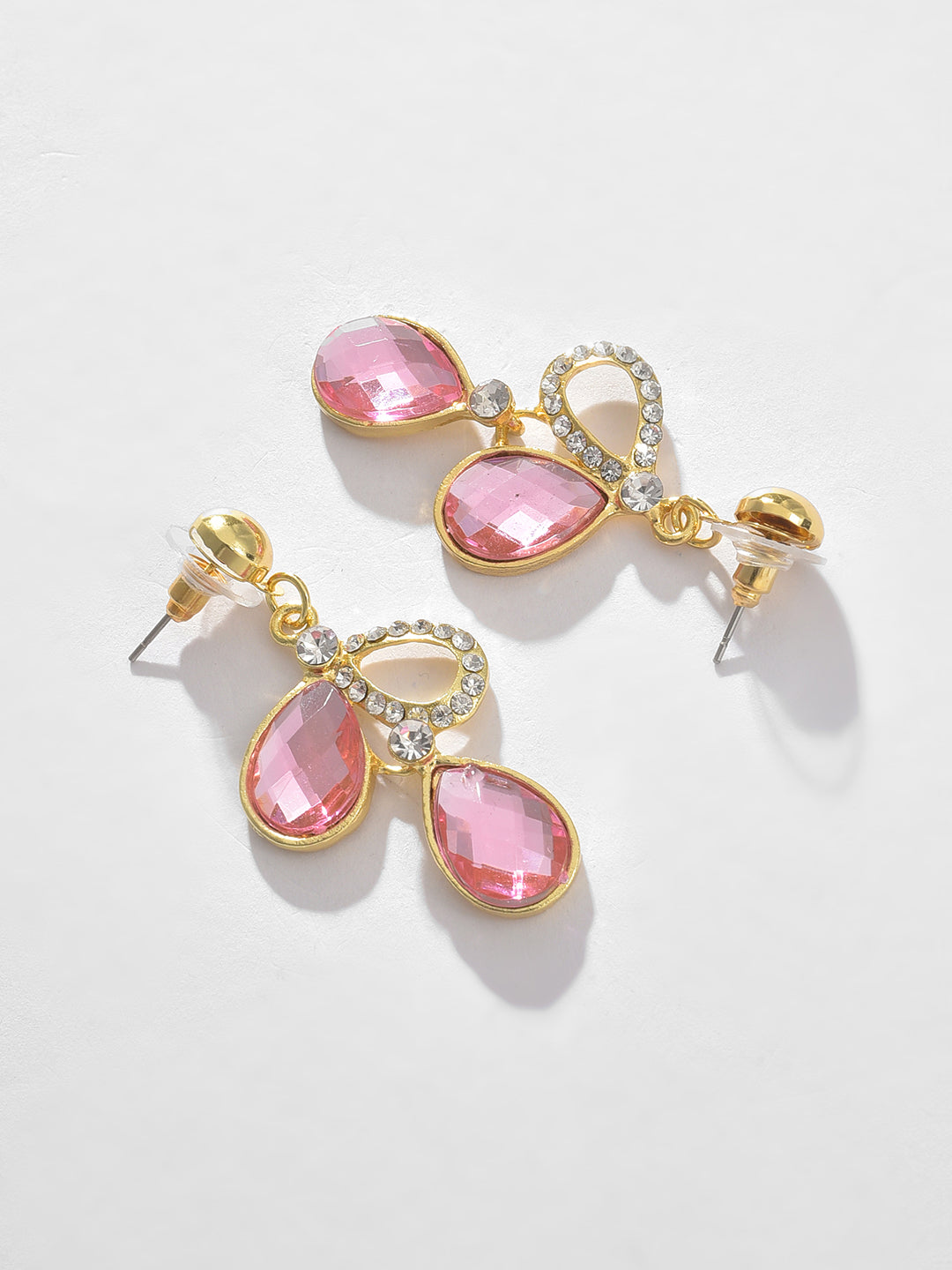 Gold Plated Designer Stone Necklace and Earring Set Jewellery Set