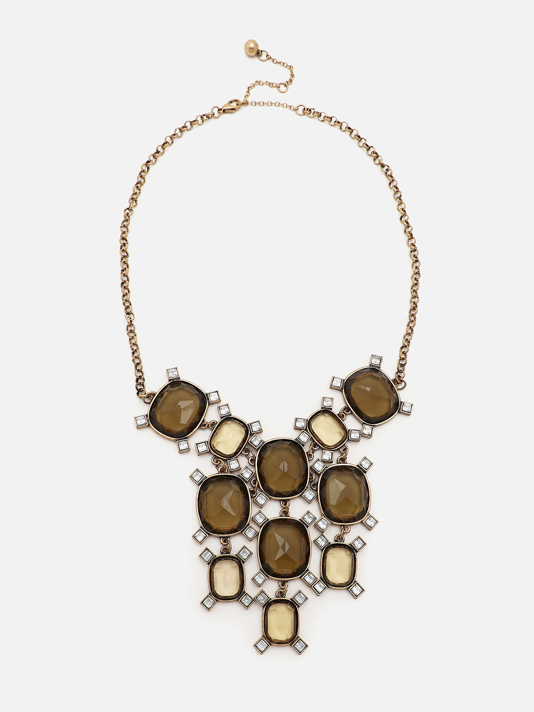 Gold Plated Designer Stone Necklace