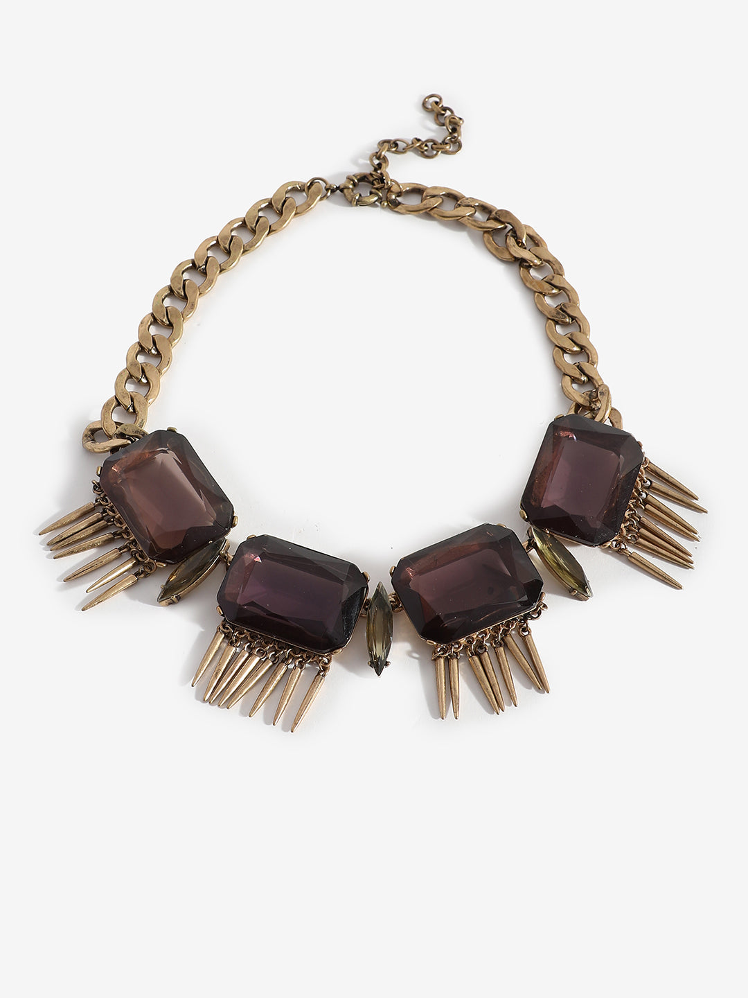 Gold Plated Designer Stone Necklace