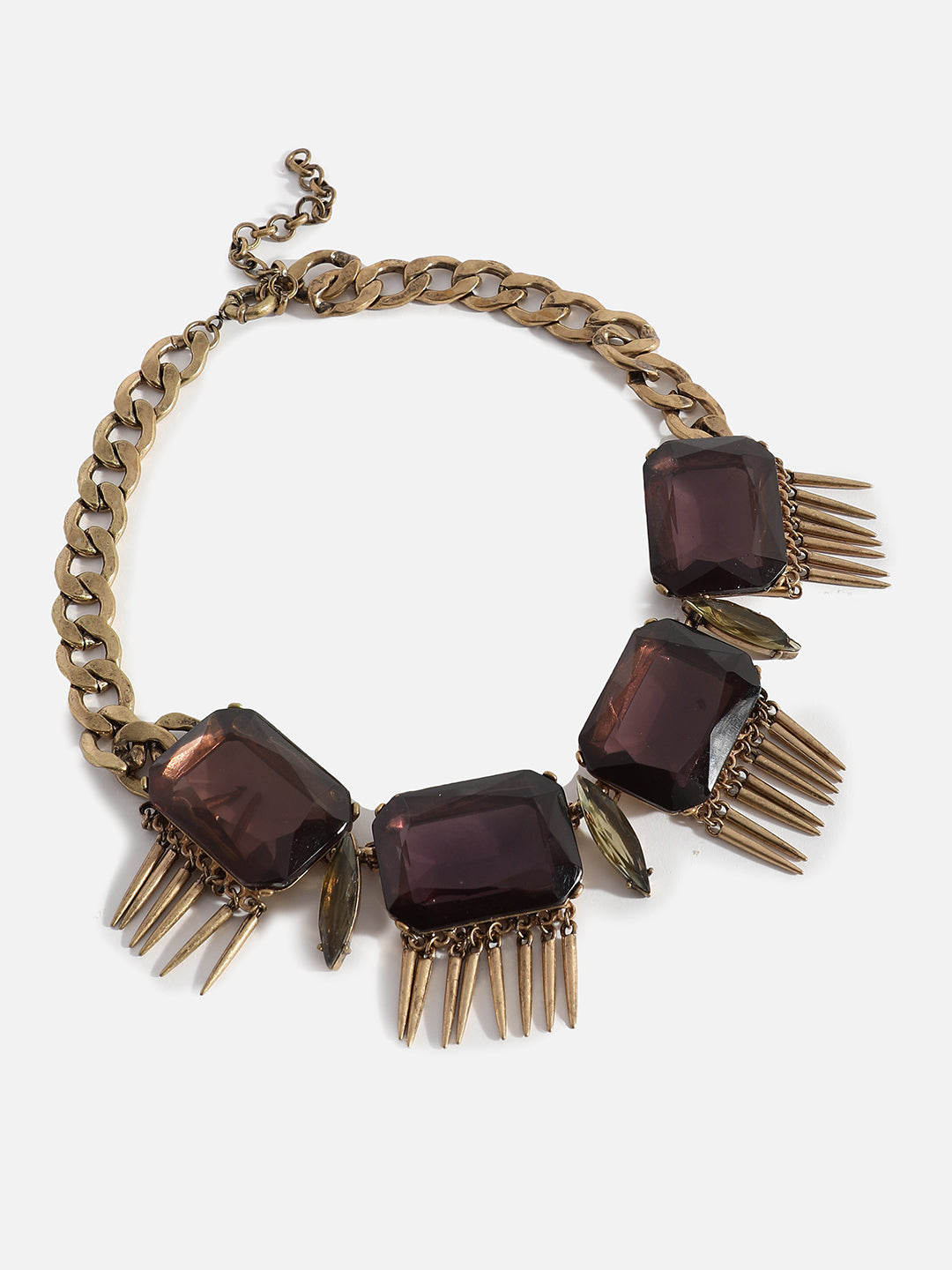 Gold Plated Designer Stone Necklace