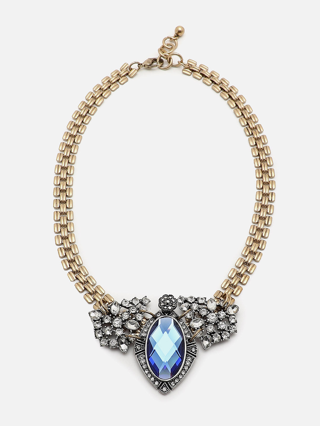 Gold Plated Designer Stone Necklace