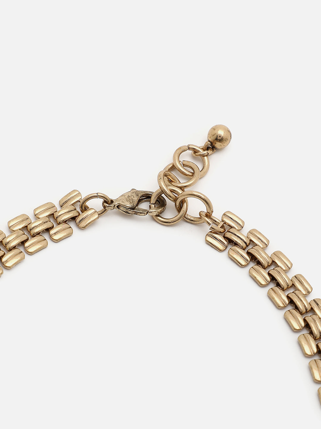 Gold Plated Designer Stone Necklace