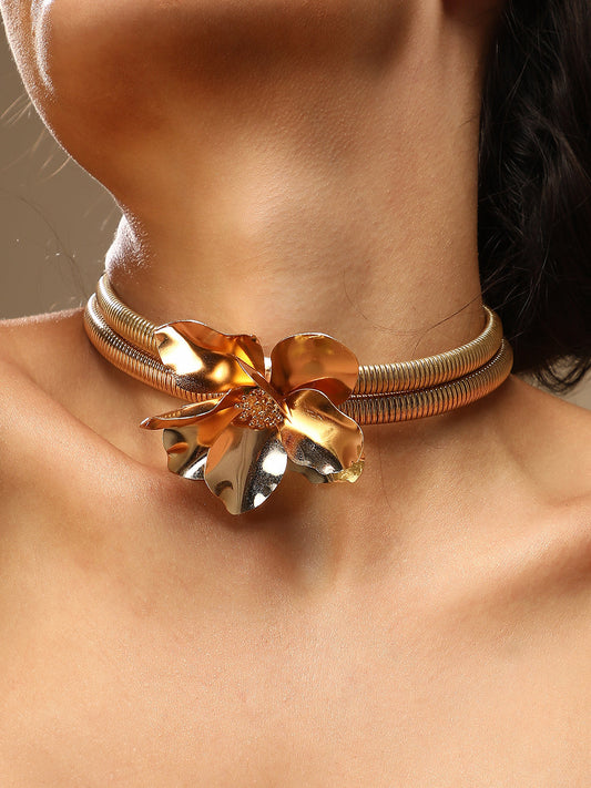 Women's The Poppy Choker Necklace - California Gold