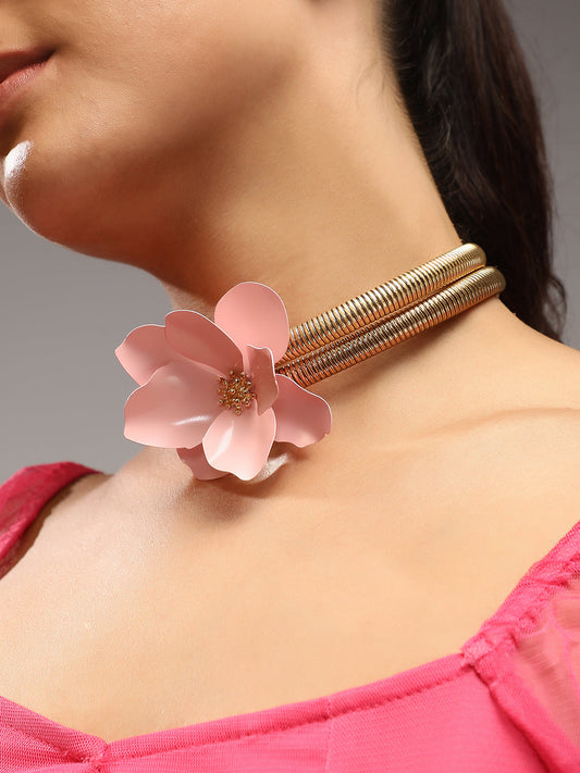 Women's The Poppy Choker Necklace - Blush Pink