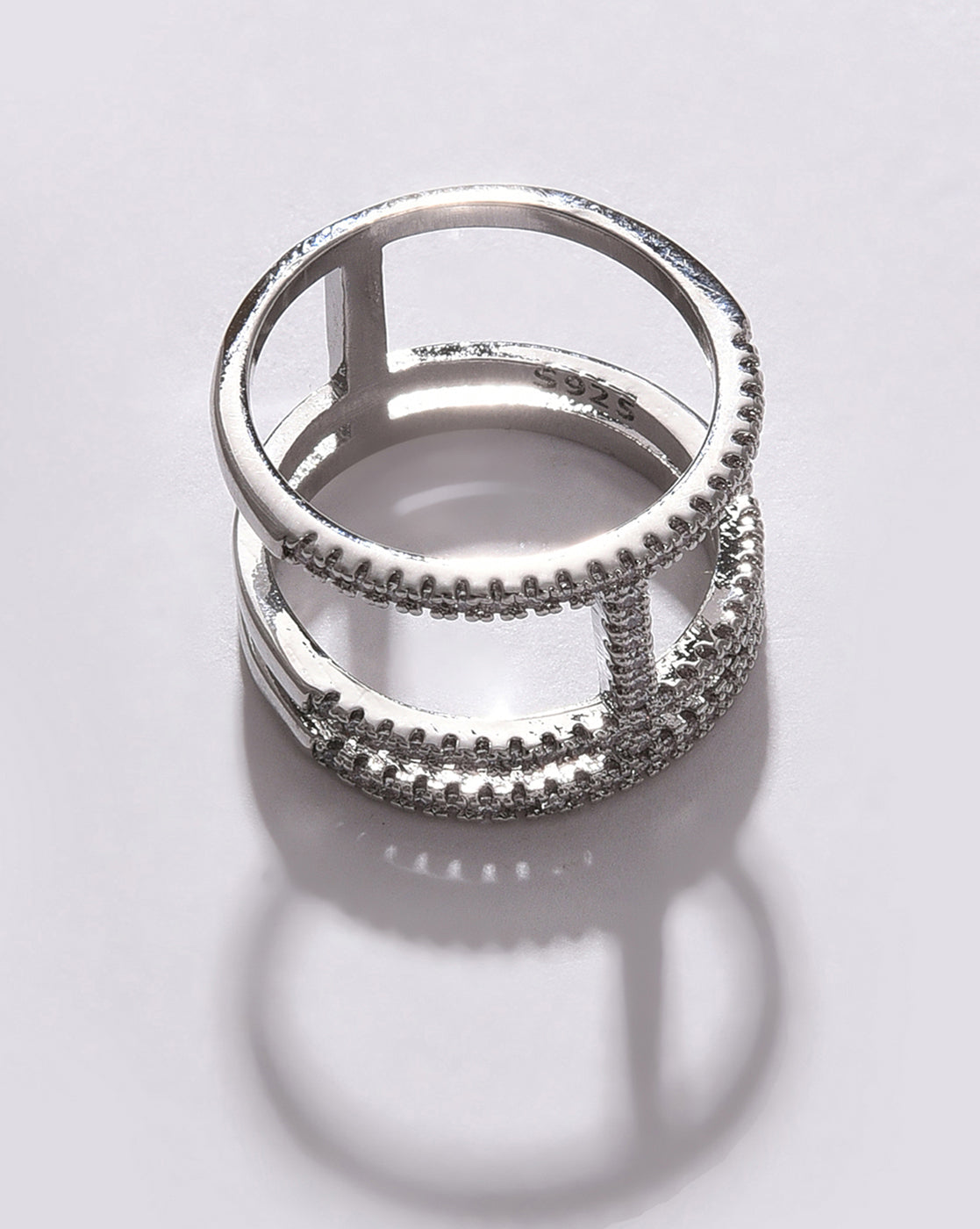 Silver Plated American Diamond Ring
