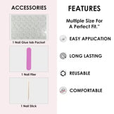 SHILLS PROFESSIONAL PRESS ON NAILS SALON QUALITYB solid v color oval nails