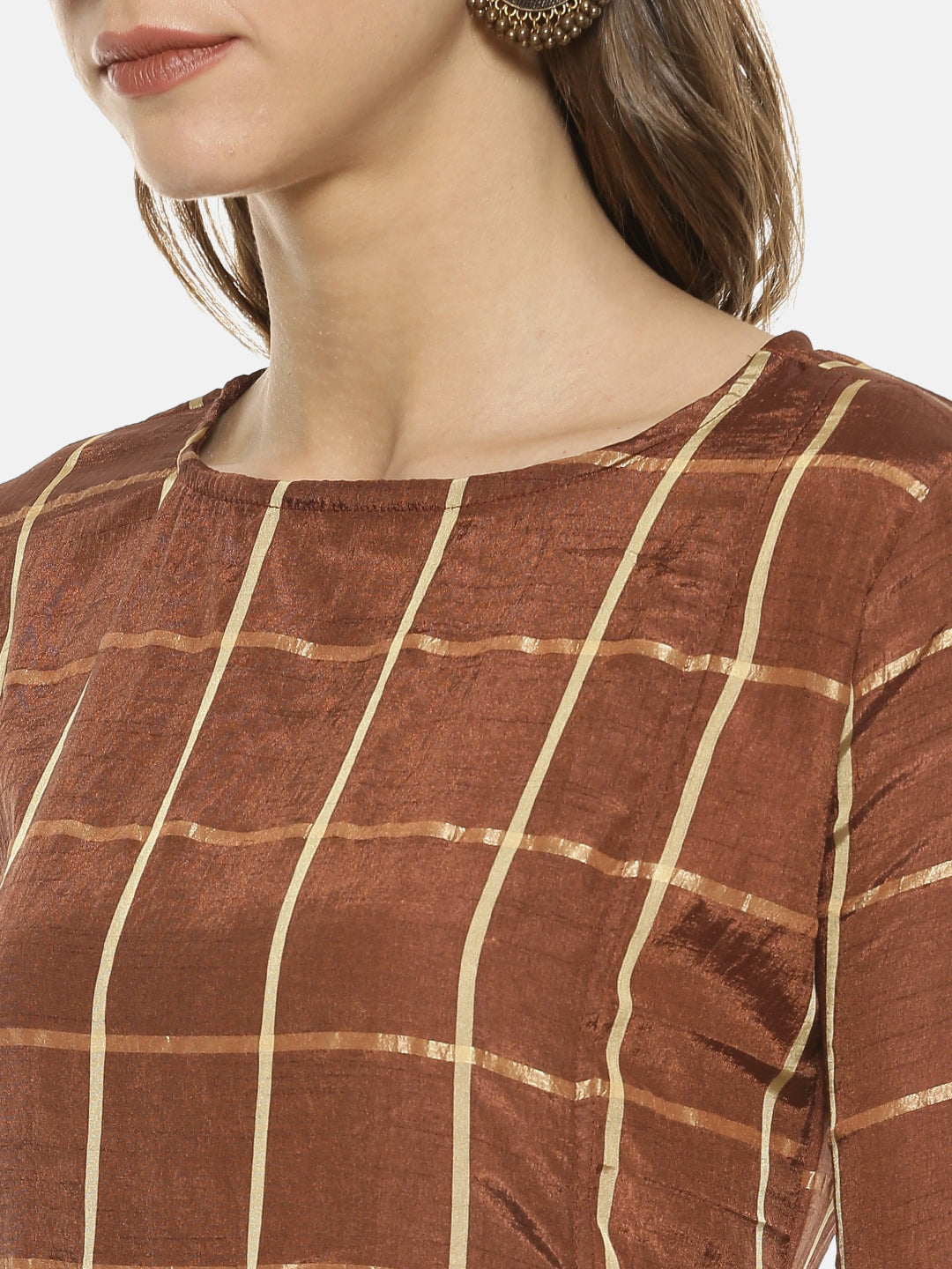 Pinacolada Instafab Women Stylish Checks Casual Kurta Ethnic Wear