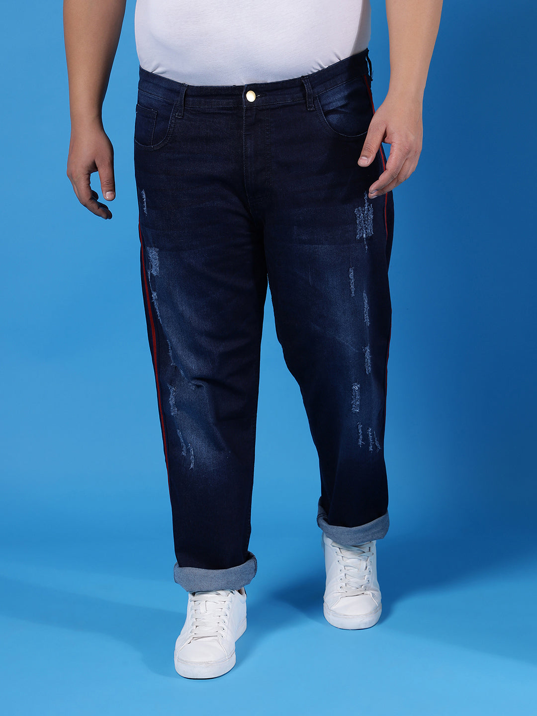 Side Striped Casual Denim Jeans