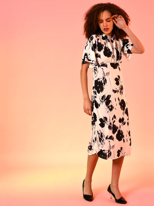 Flower Dress With Slit