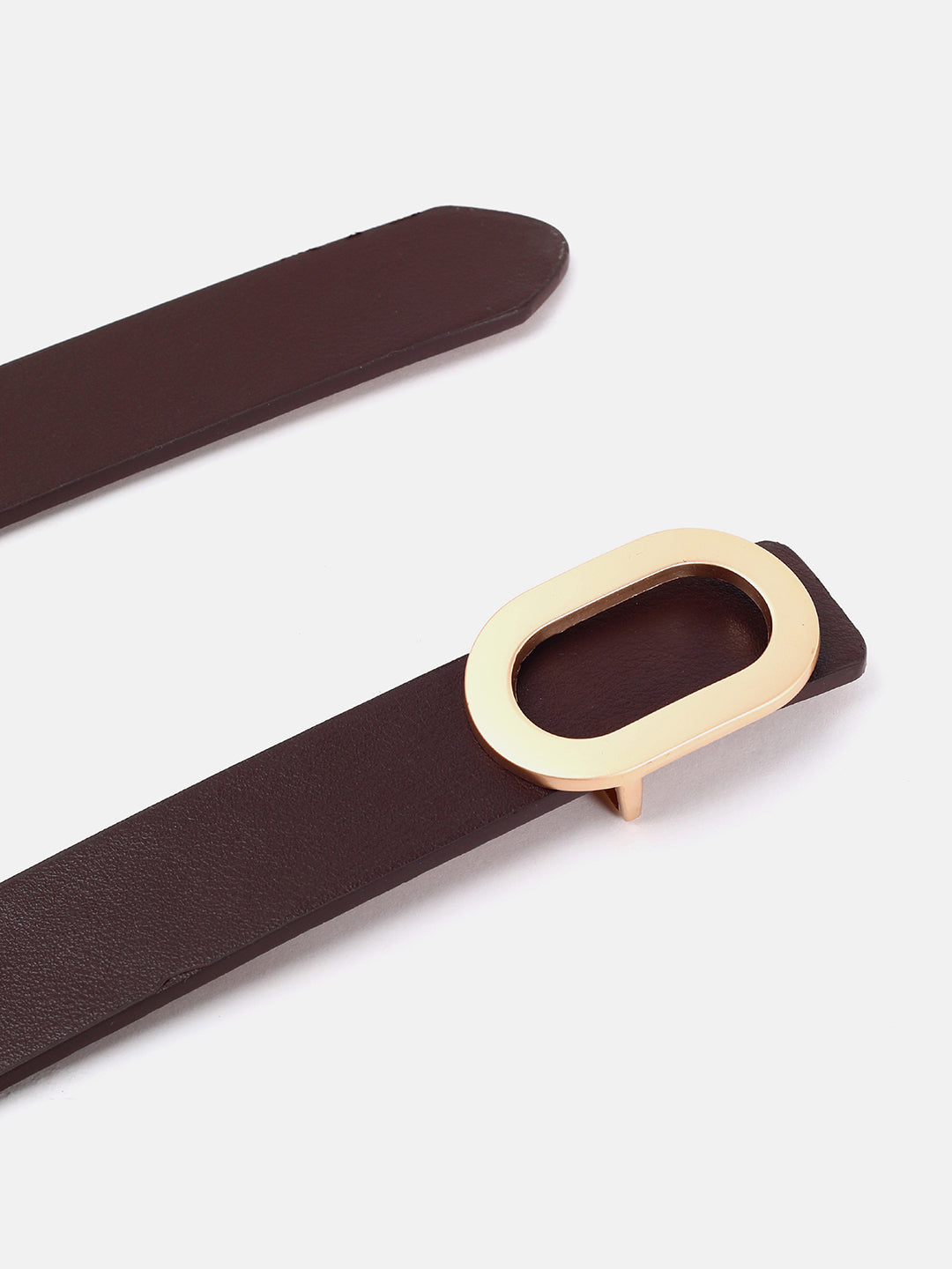 WOMEN BROWN GOLD PUSH PIN BELT