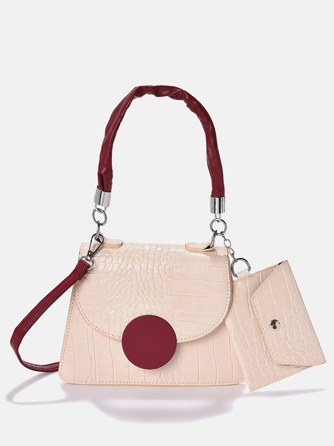 Snowy Textured White Mini Bag
