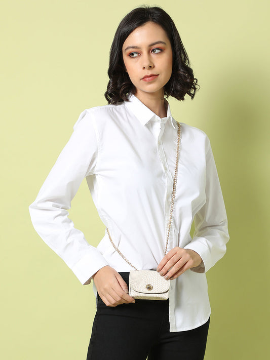 Woven Wonder White Cross Body Bag