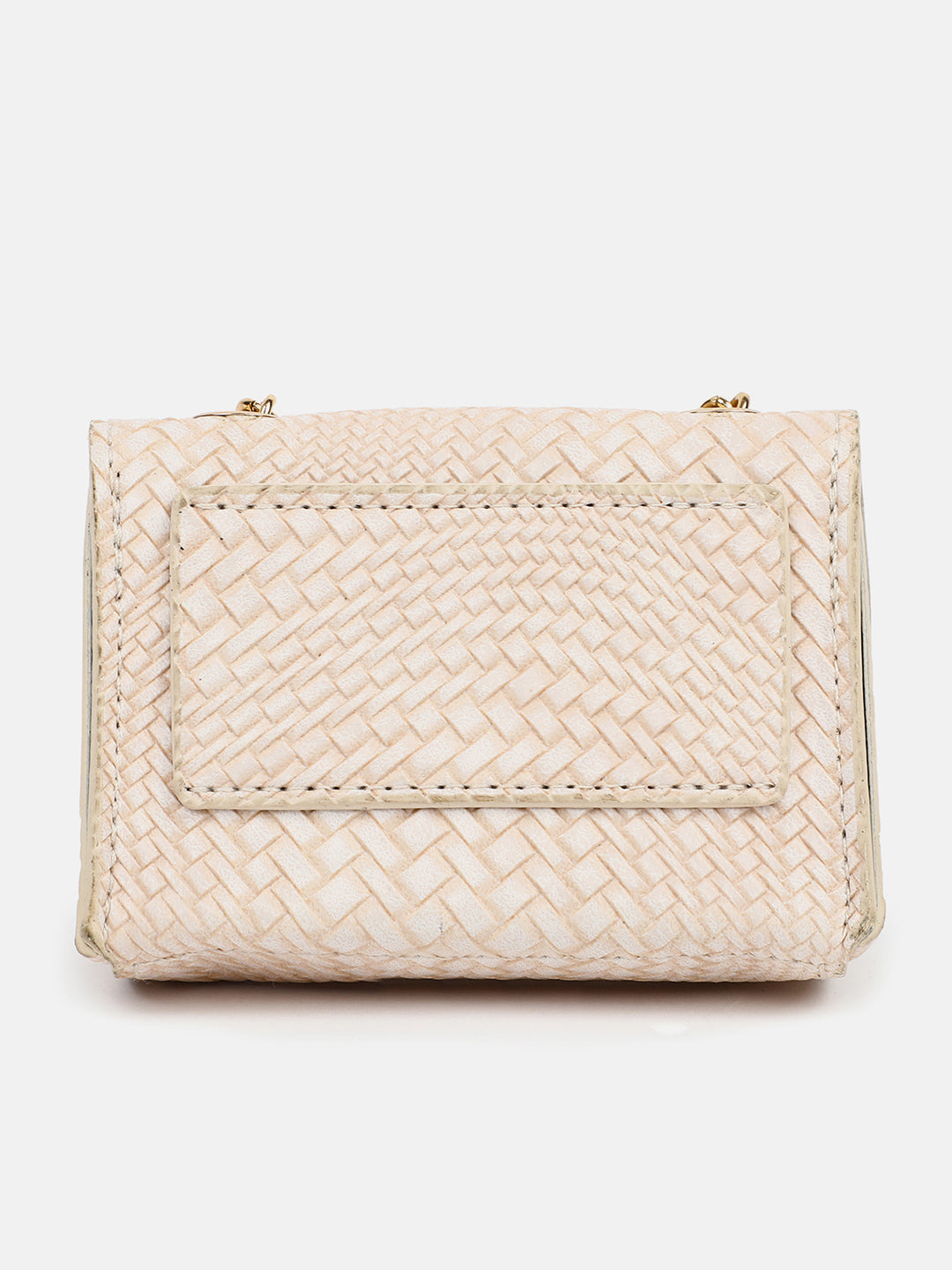 Woven Wonder White Cross Body Bag