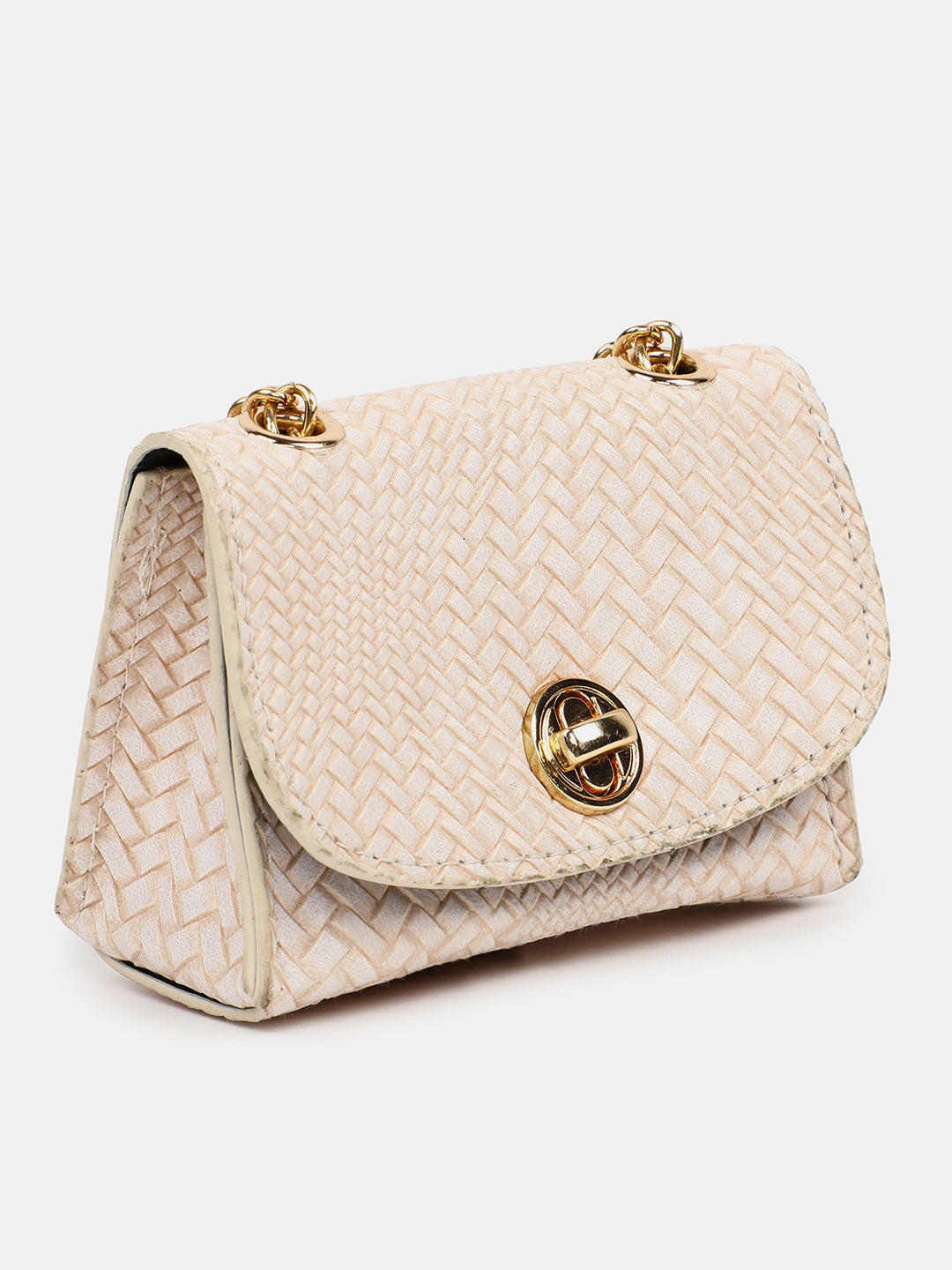 Woven Wonder White Cross Body Bag