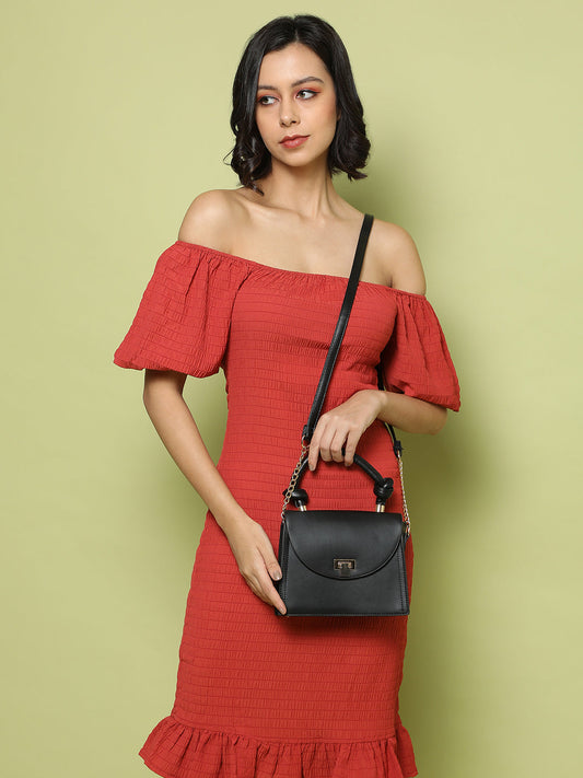 Thea Black Cross Body Bag