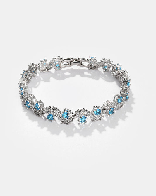 Silver Plated Designer Stone Bracelet