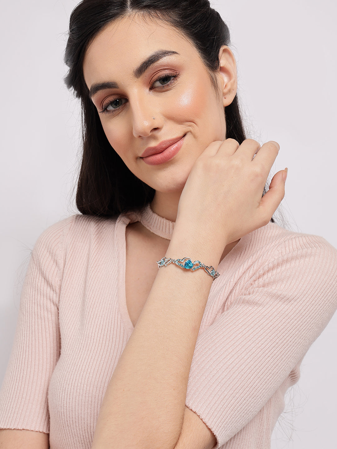 Silver Interlock Trendy Bracelet