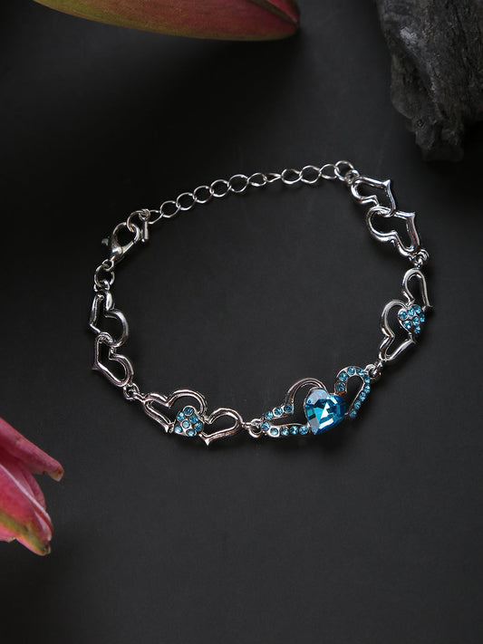 Silver Interlock Trendy Bracelet