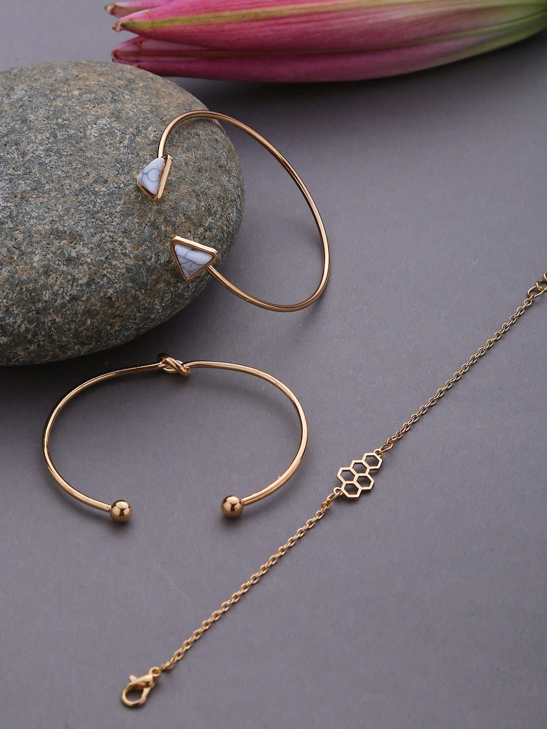 Pack of 4 Gold Plated Designer Bracelet