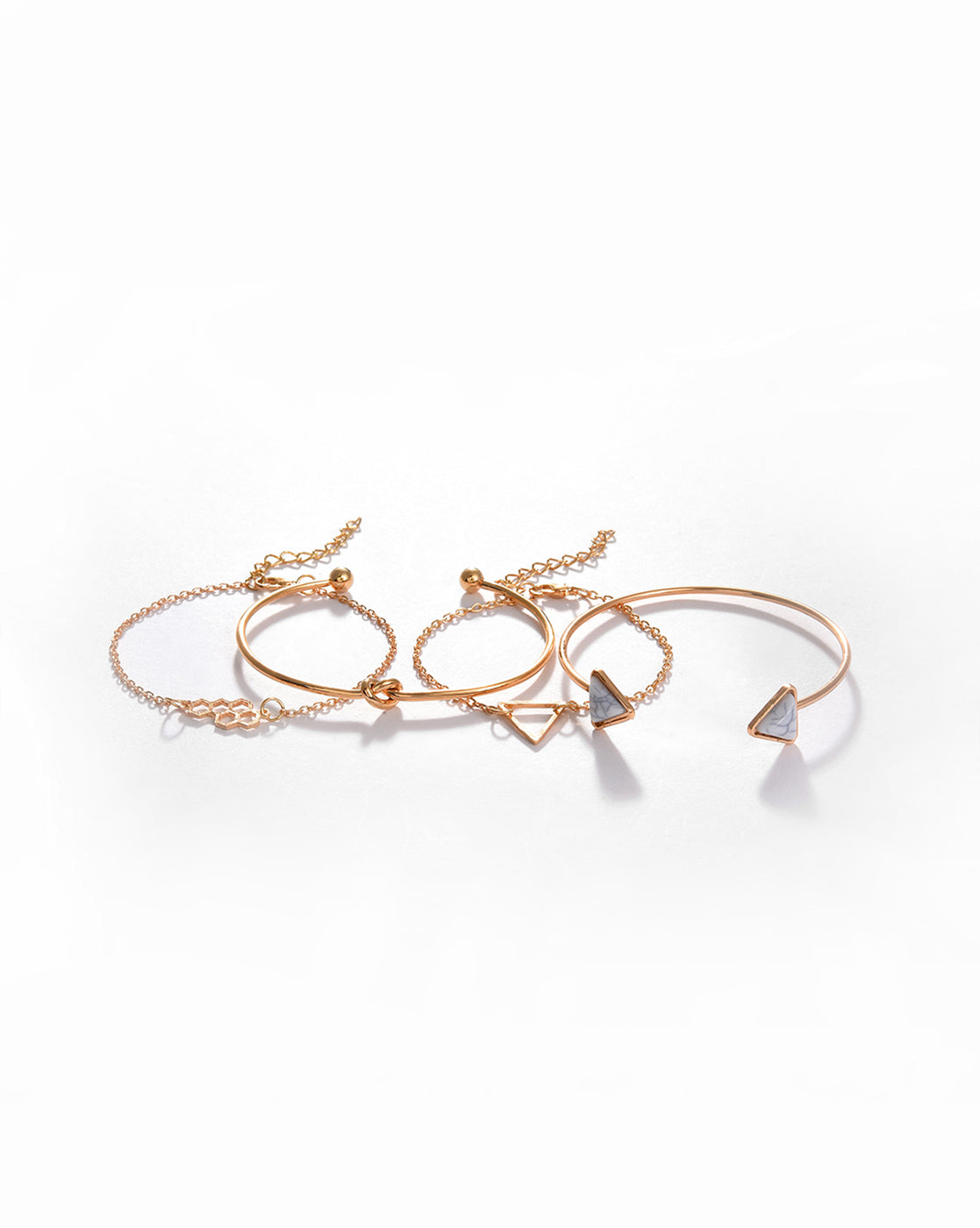 Pack of 4 Gold Plated Designer Bracelet