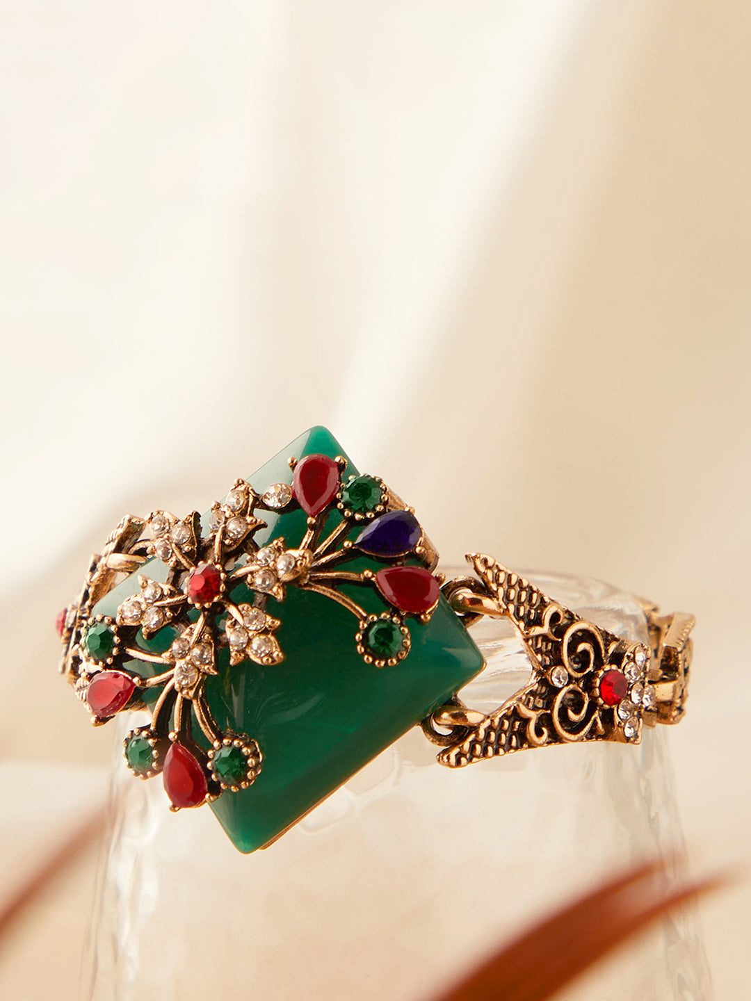 Gold Plated Designer Stone Bracelet