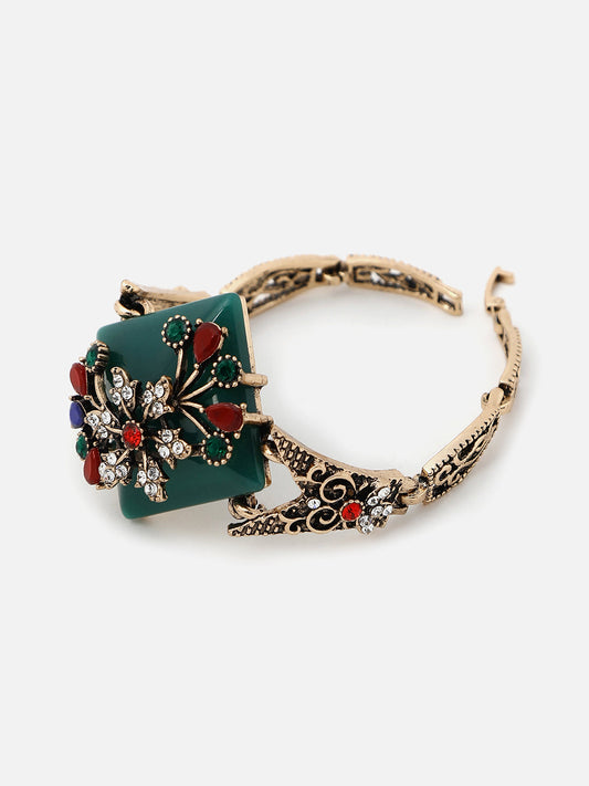 Gold Plated Designer Stone Bracelet