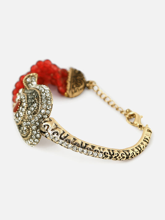 Gold Plated Designer Stone Bracelet