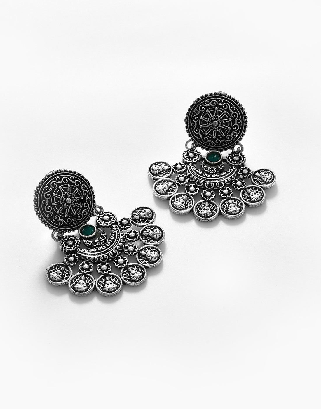 Silver Plated Designer Drop Earring