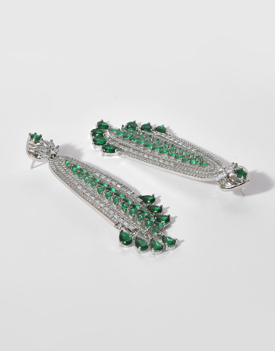 American Diamond Silver Plated Earring
