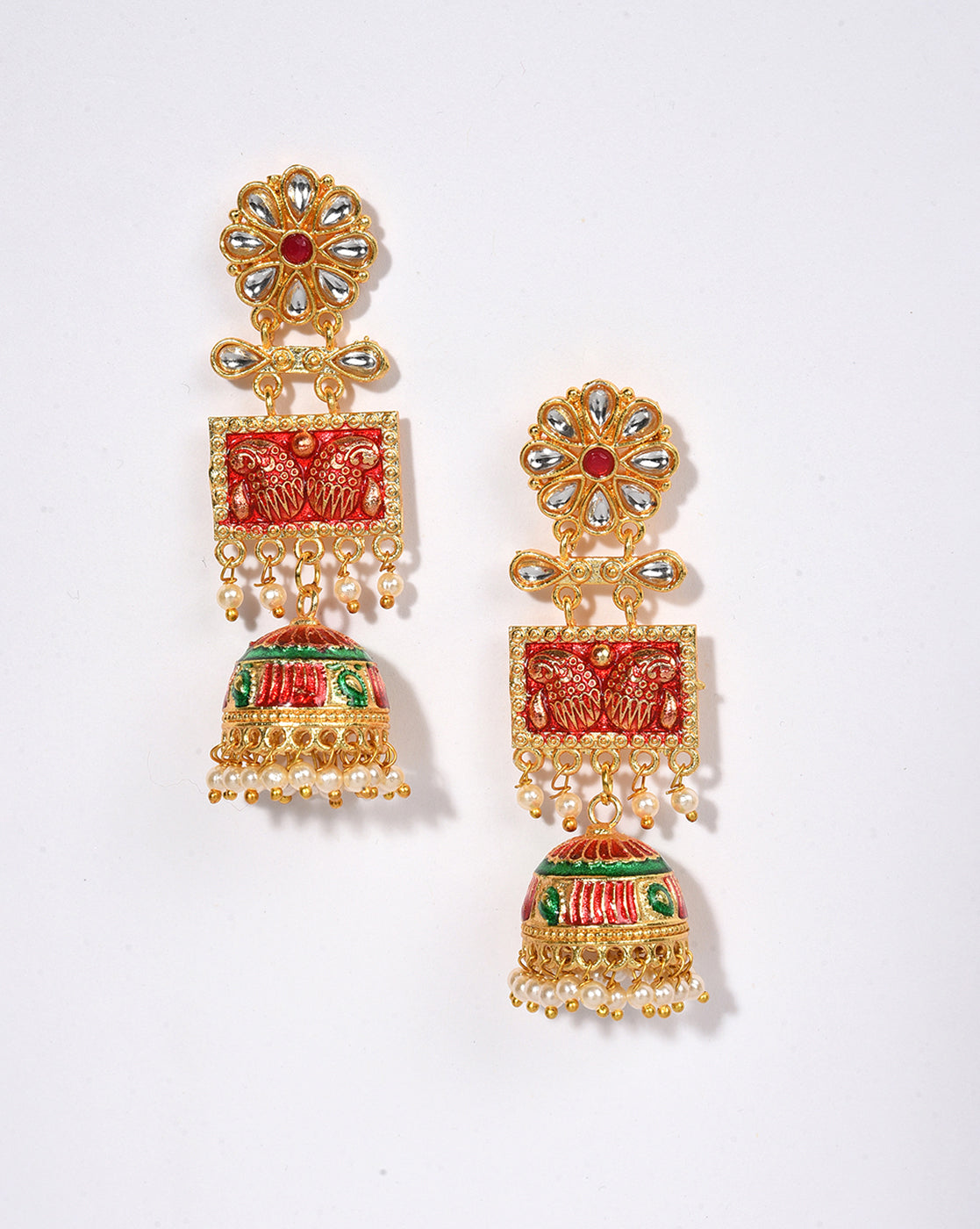 Gold Plated Designer Jhumkas