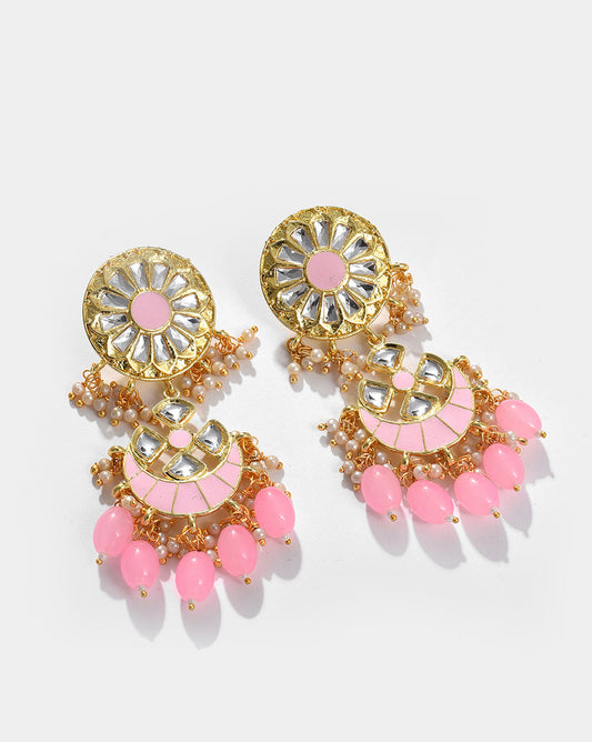 Kundan Beaded Jhumkas