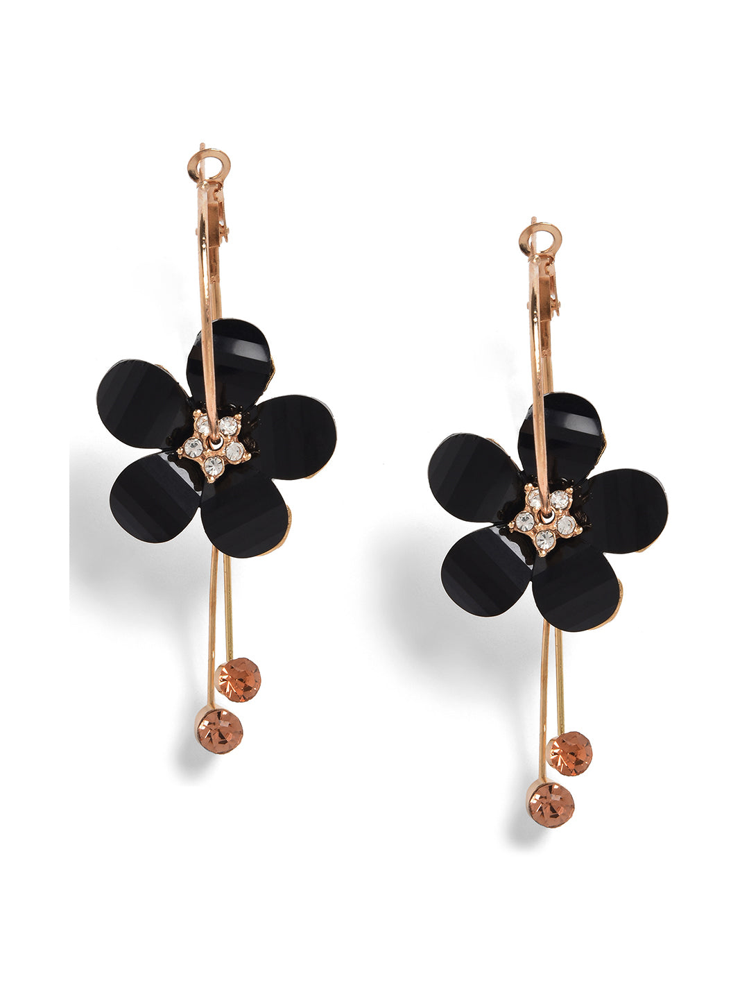Floral Designer Drop Earrings