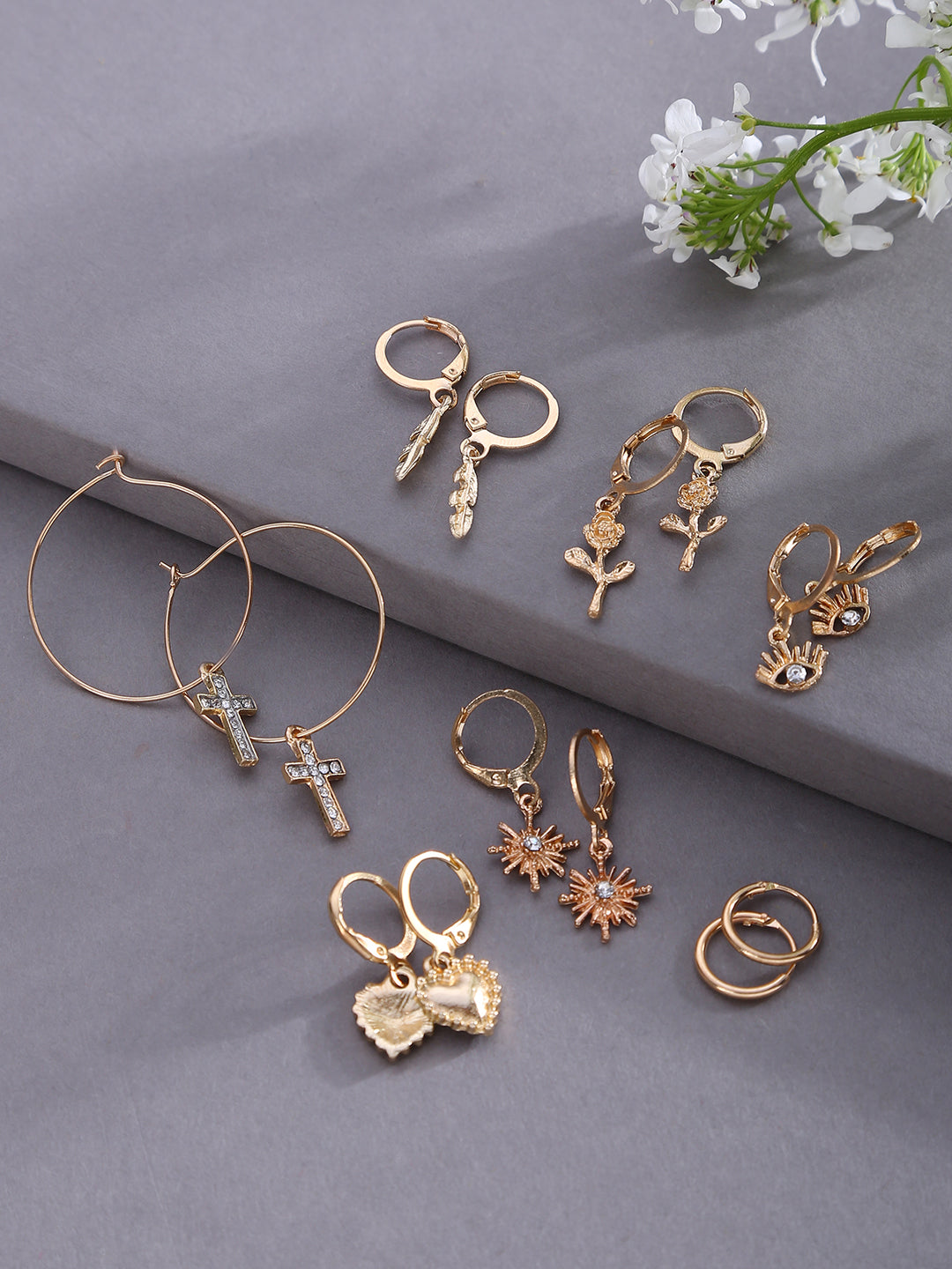 SOHI Designer set 0f 6 Earrings