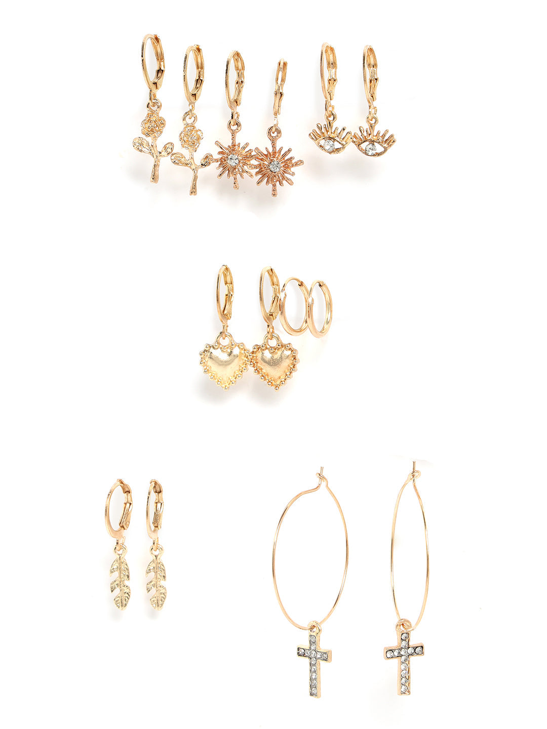 SOHI Designer set 0f 6 Earrings