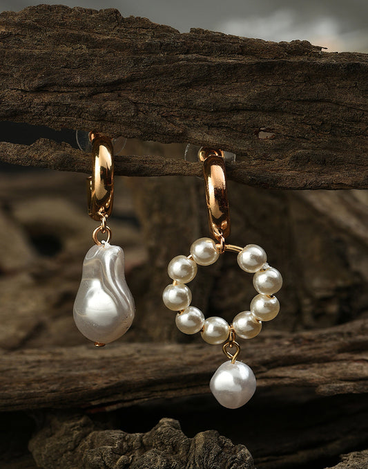 Gold Plated Pearl Beaded Drop Earring