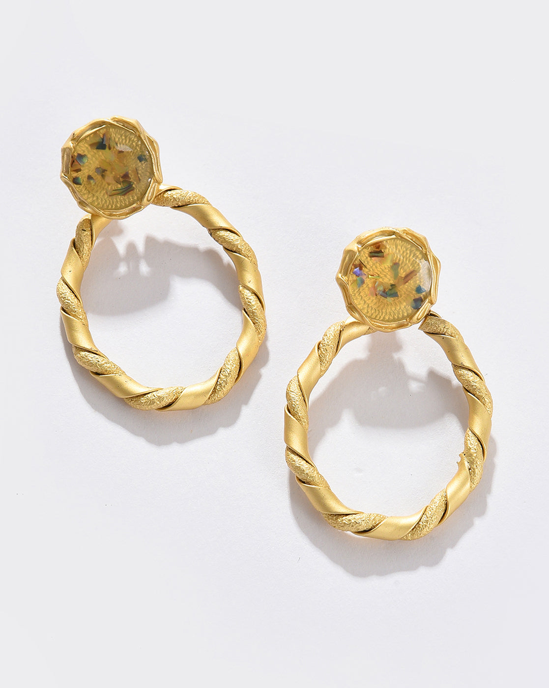 Gold Plated Designer Drop Earring