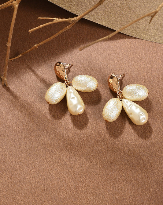 Gold Plated Pearl Drop Earring
