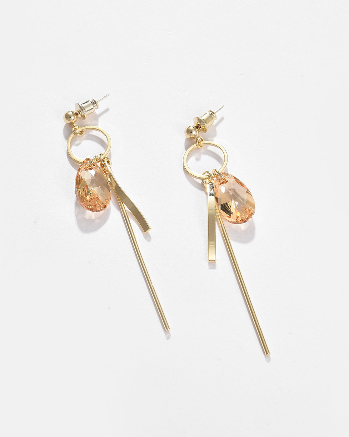 Gold Plated Designer Stone Drop Earring