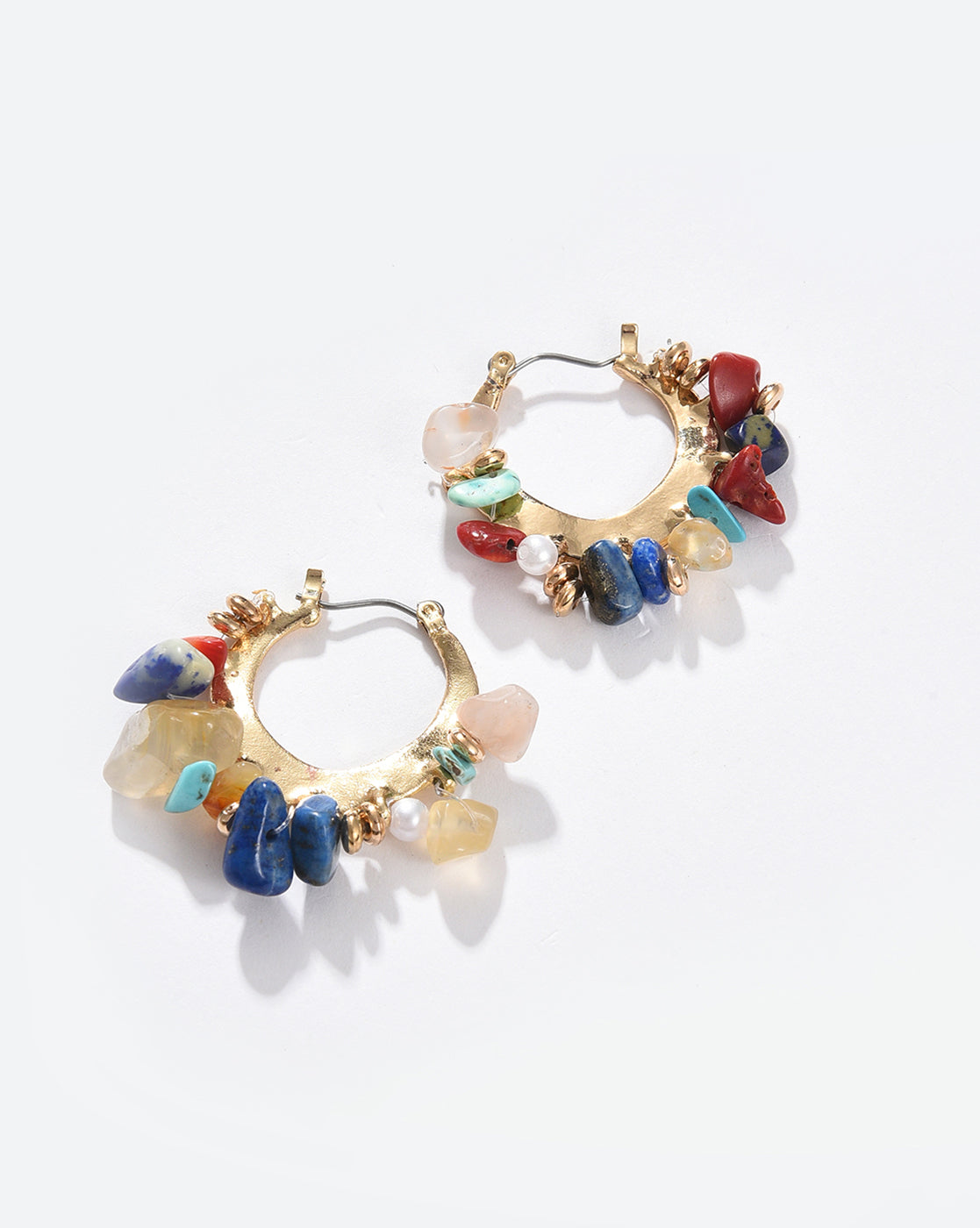Gold Plated Designer Stone Stud