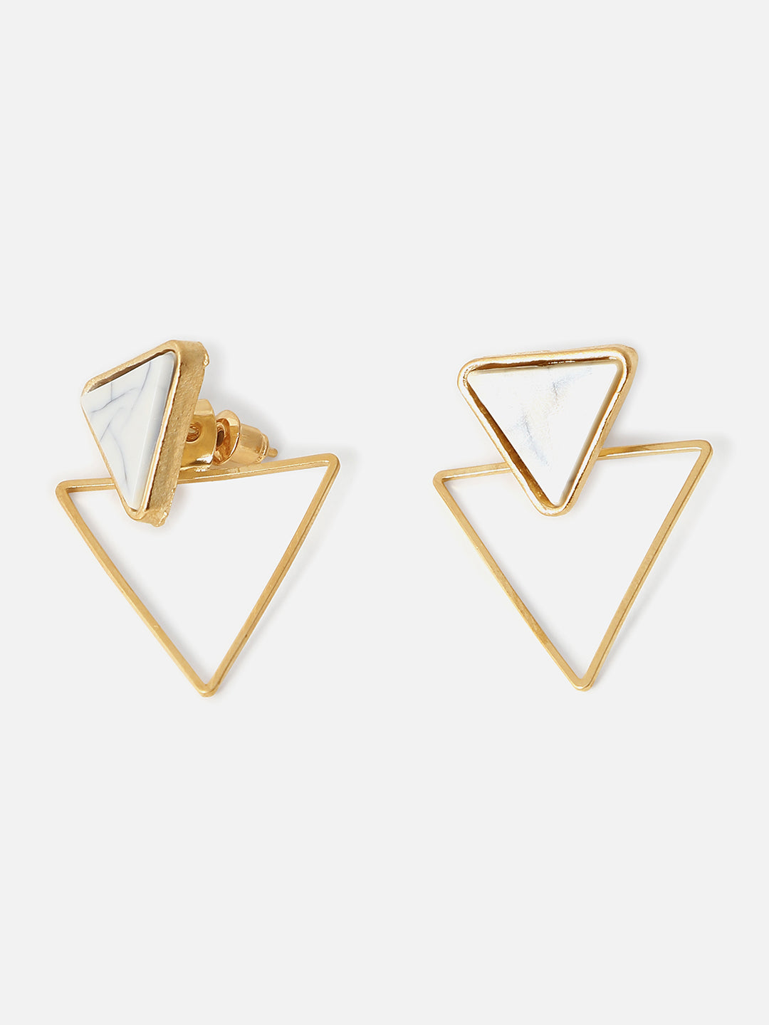 Gold Plated Designer Stone Drop Earring