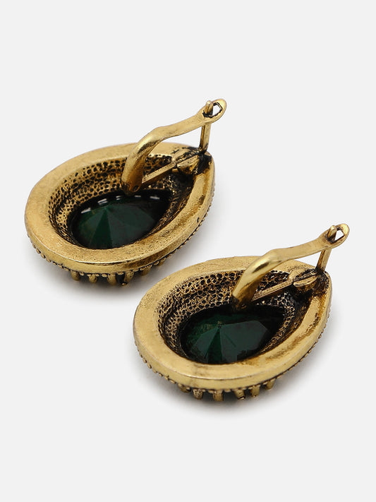 Gold Plated Designer Stone Stud