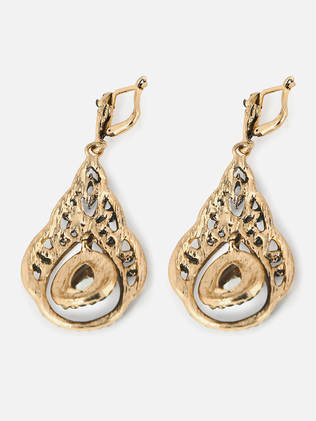 Gold Plated Designer Stone Stud