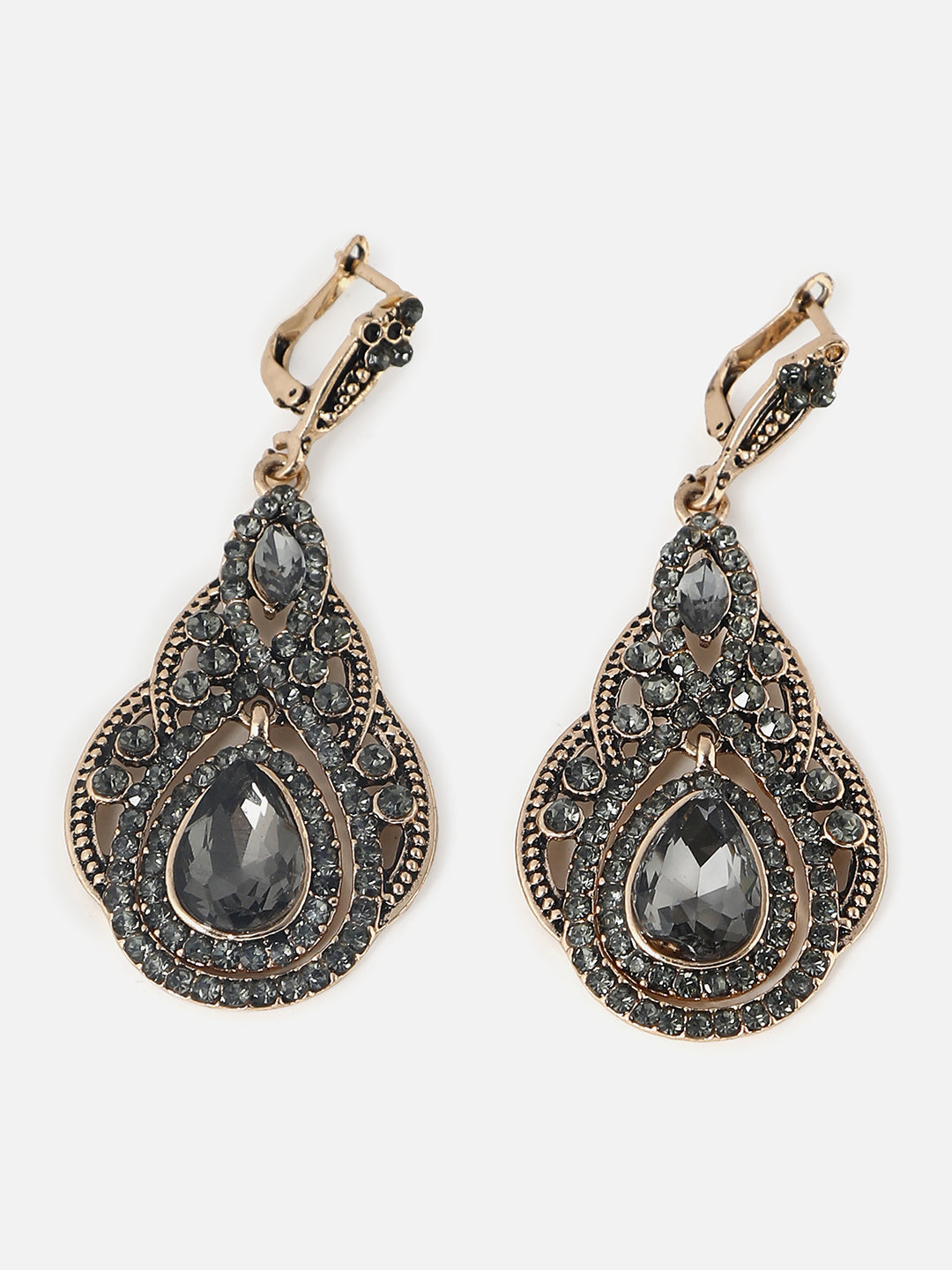Gold Plated Designer Stone Stud