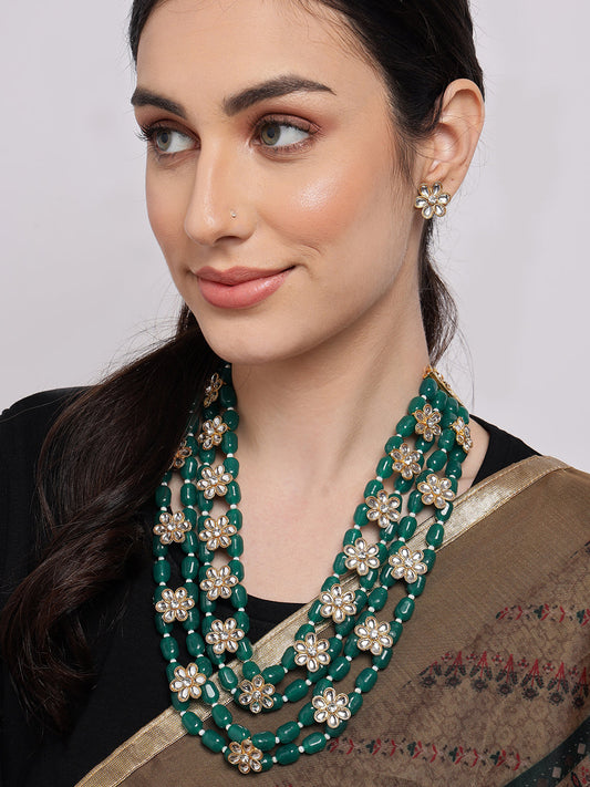 Gold-Plated Contemporary Jewellery Set