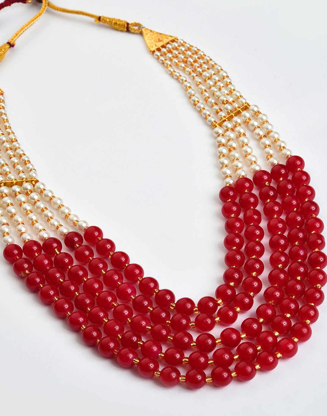 Pearl Beaded Gold Plated Necklace