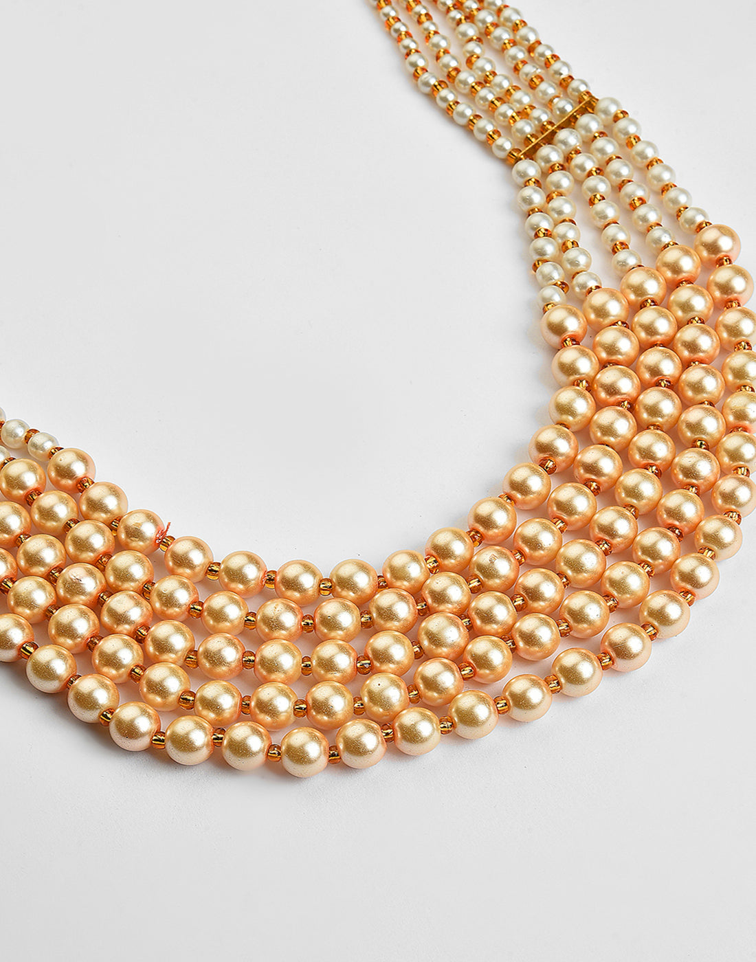 Pearl Beaded Gold Plated Necklace