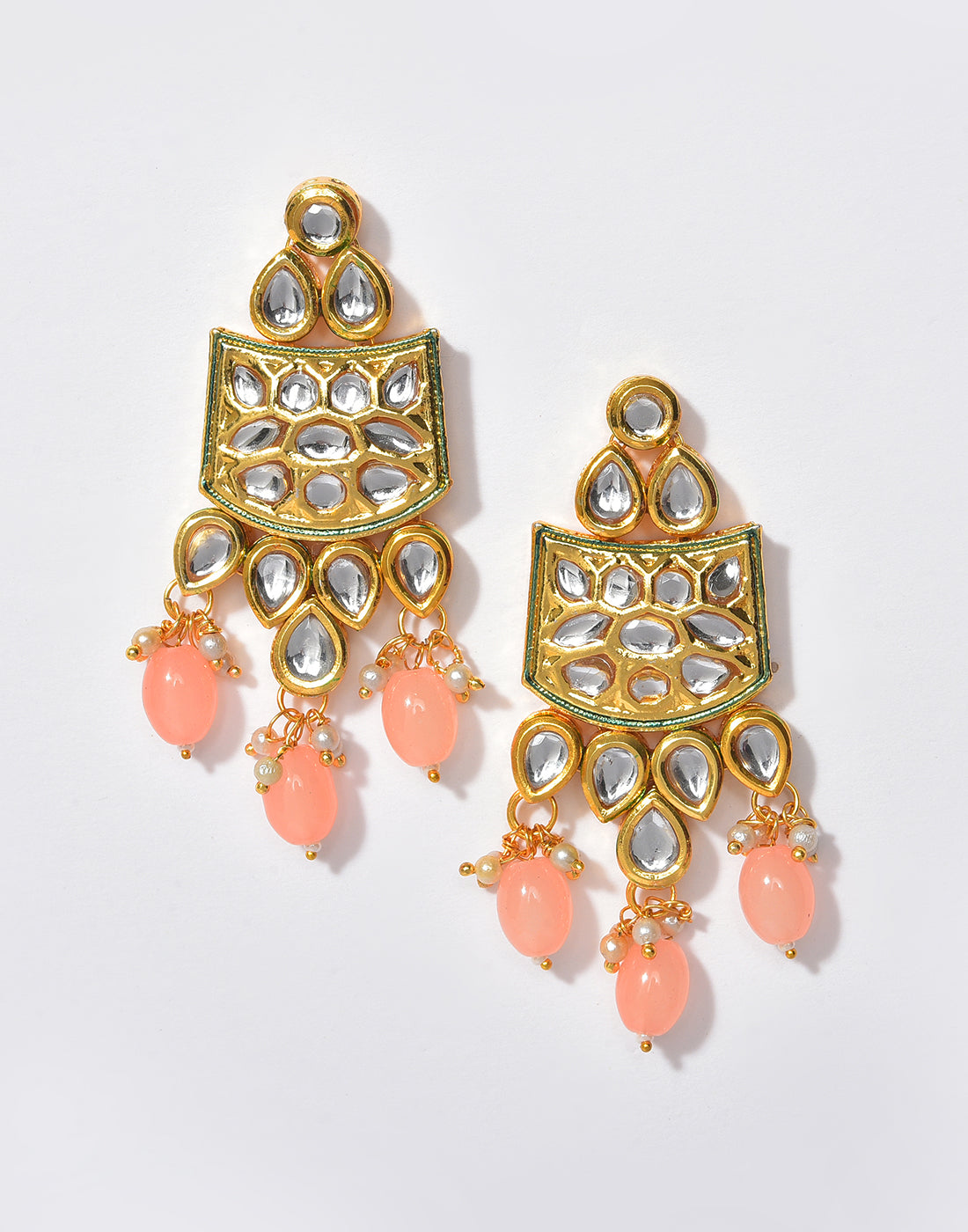 Kundan Beads Gold Plated Necklace Set