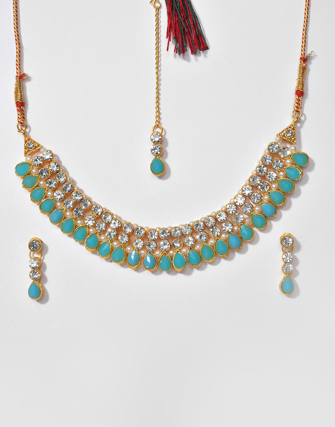 Gold Plated Designer Stone Necklace