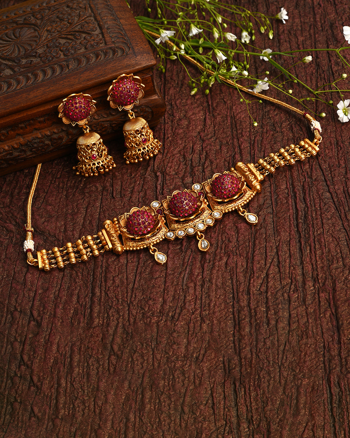 Meenakari Gold Plated Necklace Set